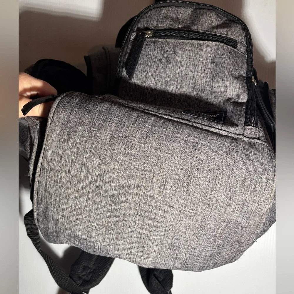 Baby boom gray diaper backpack